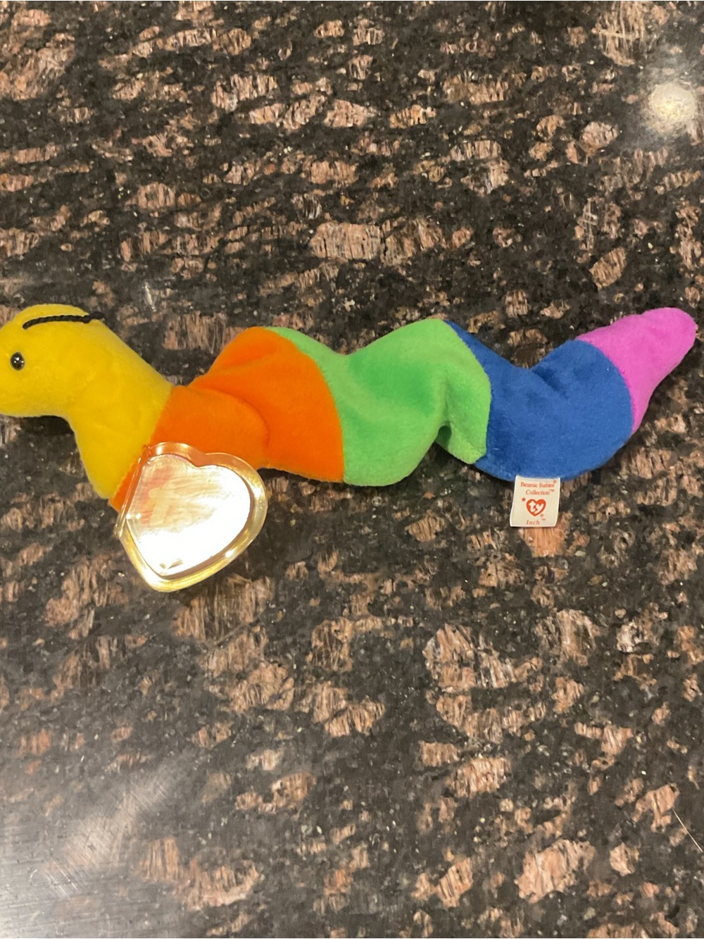 Ty Rainbow Worm Plush Beanie Baby
